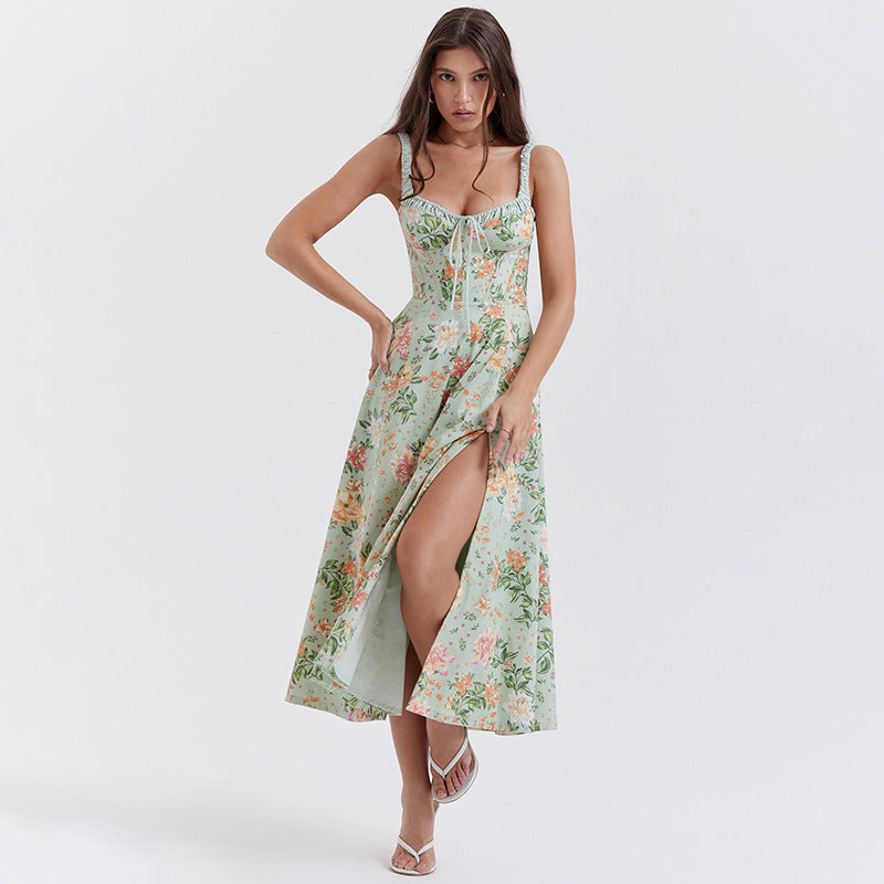 Split Floral Dress