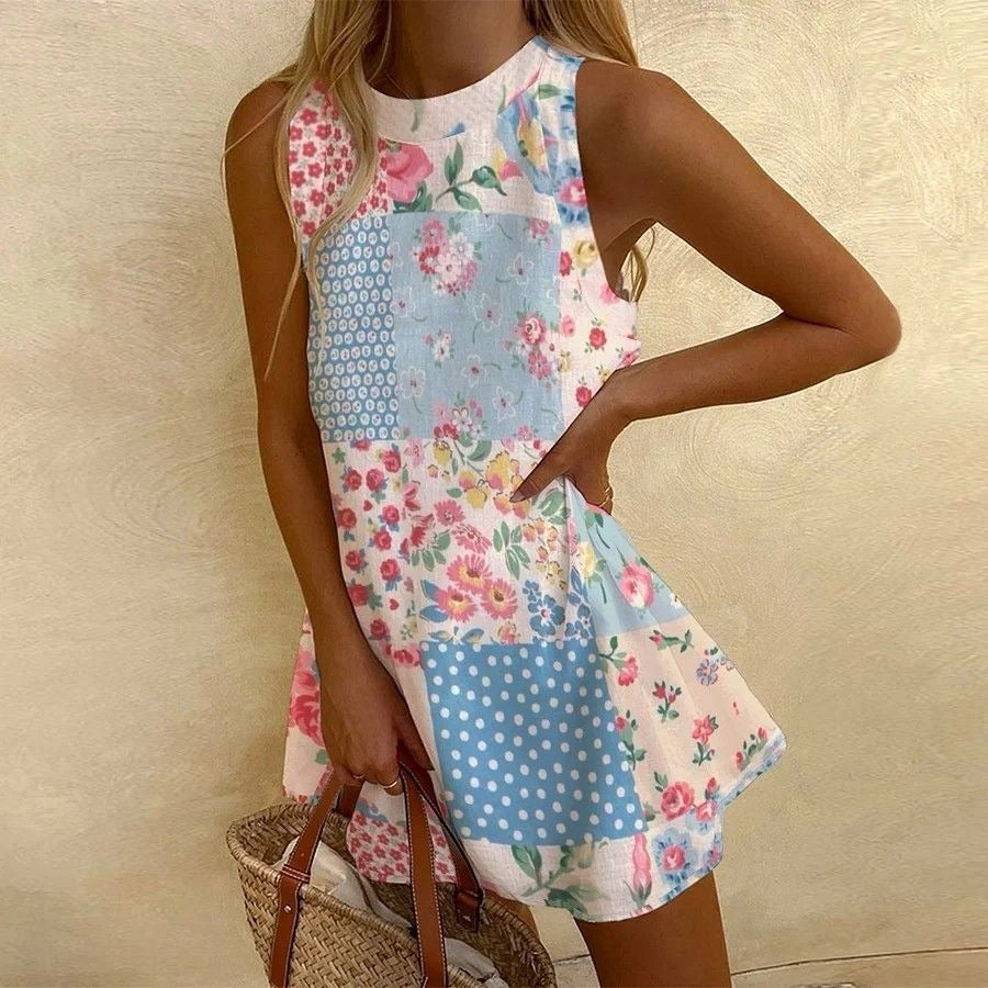 Loose Sleeveless Mid-length Dress
