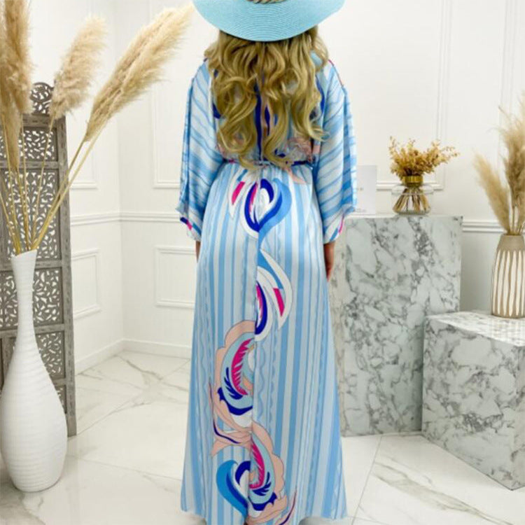 Loose Lace-up Swing Dress