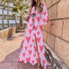 Loose Lace-up Swing Dress